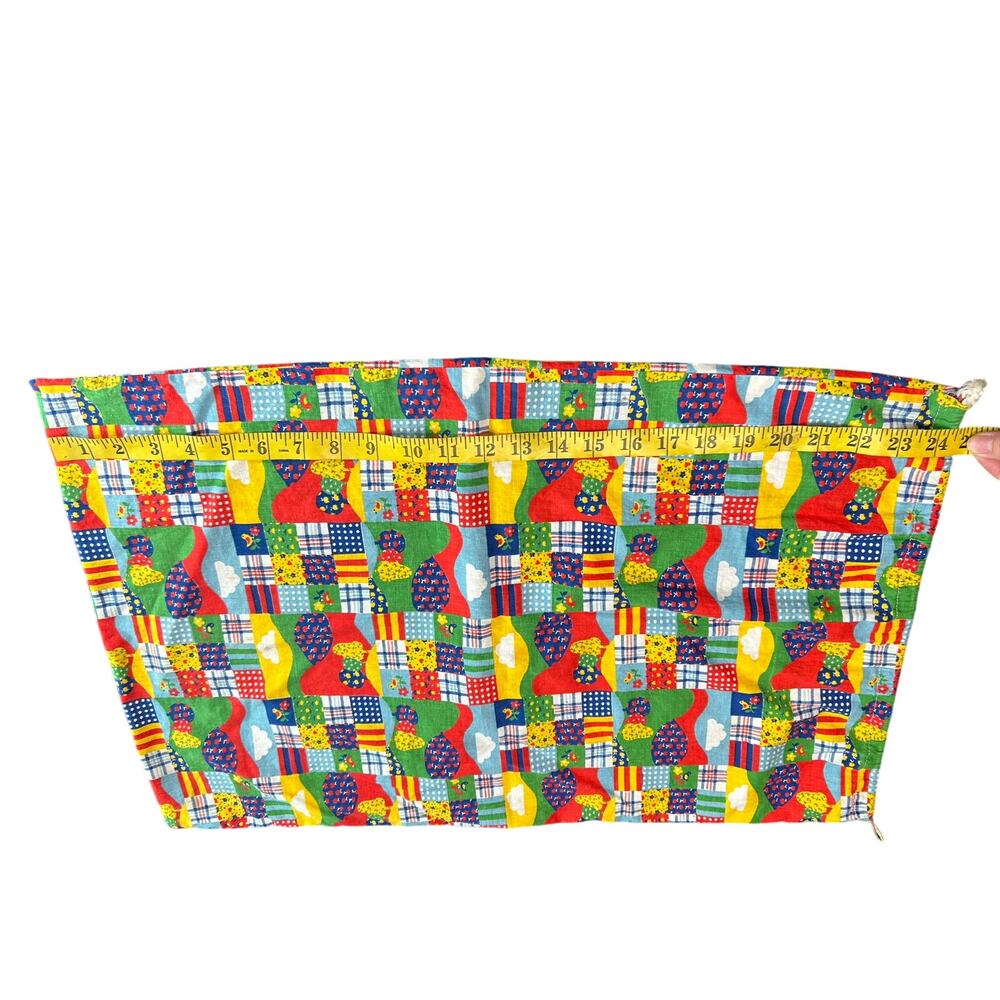 Vtg Patchwork Styled Pillowcase Styled Tie Closur… - image 3